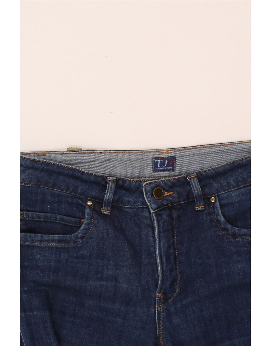 TRUSSARDI Womens Skinny Jeans W28 L29 Navy Blue Vintage Trussardi and Second-Hand Trussardi from Messina Hembry 