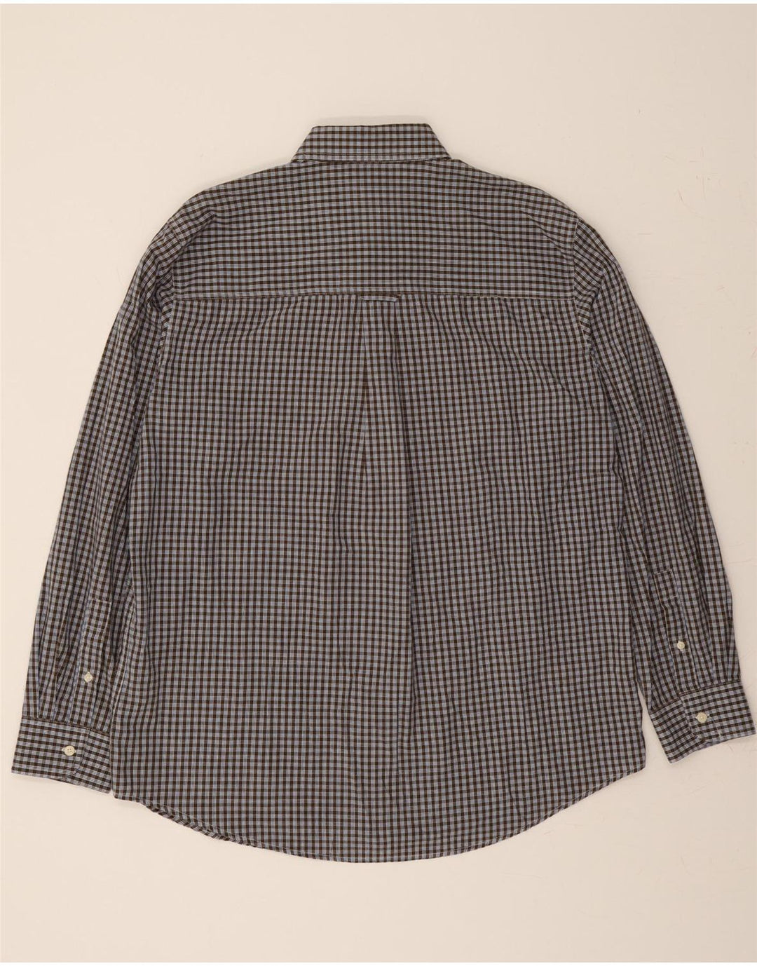 CHAPS Mens Easy Care Shirt Large Blue Check Cotton Vintage Chaps and Second-Hand Chaps from Messina Hembry 