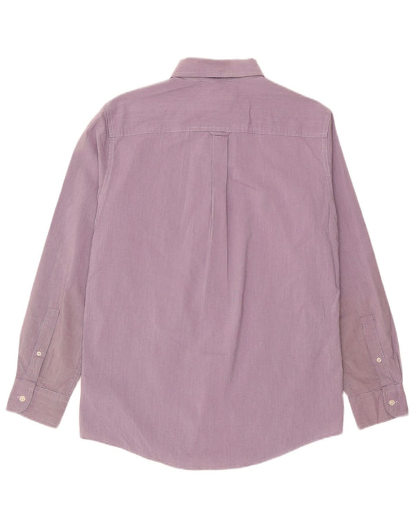 Camicia oversize da uomo Chaps UK 10 piccolo cotone pied de poule viola