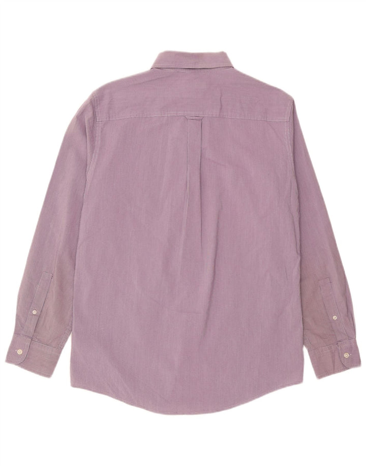 Camicia oversize da uomo Chaps UK 10 piccolo cotone pied de poule viola