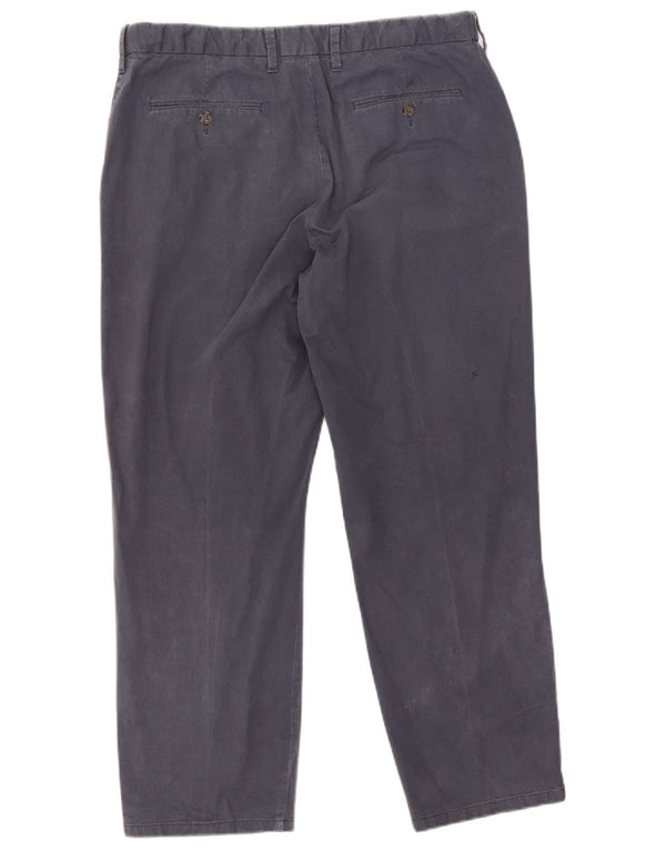Pantaloni chino dritti da uomo Marks & Spencer W36 L29 cotone blu navy