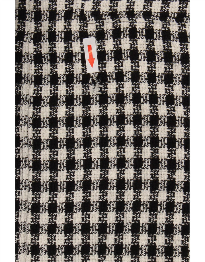 Minigonna Zara da donna piccola W26 in cotone a quadri nero