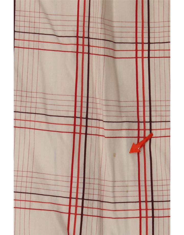 Camicia a maniche corte da uomo Wrangler XL in cotone a quadri bianchi