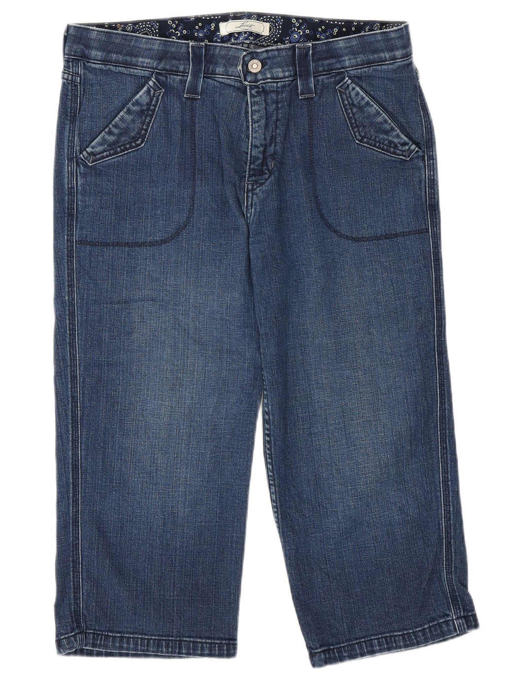 Jeans Capri da donna LEVI'S US 14 XL W36 L20 Cotone blu