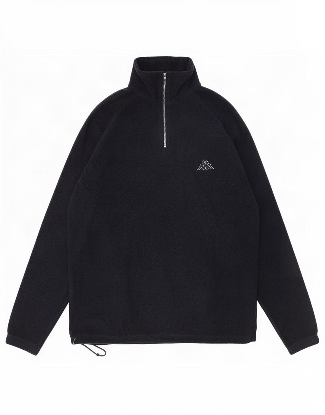 Maglione in pile da uomo Kappa con zip e collo medio in poliestere blu navy