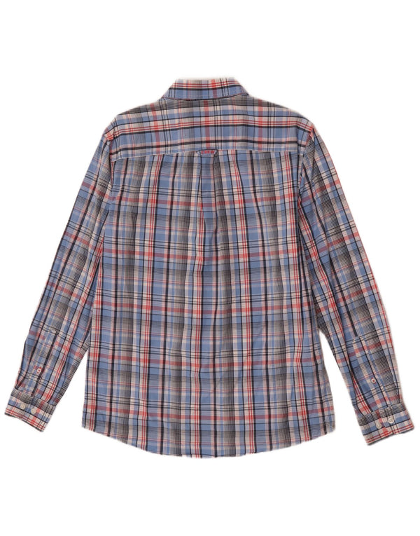 Crew Clothing Camicia da uomo dalla vestibilità classica, in cotone a quadri blu piccolo