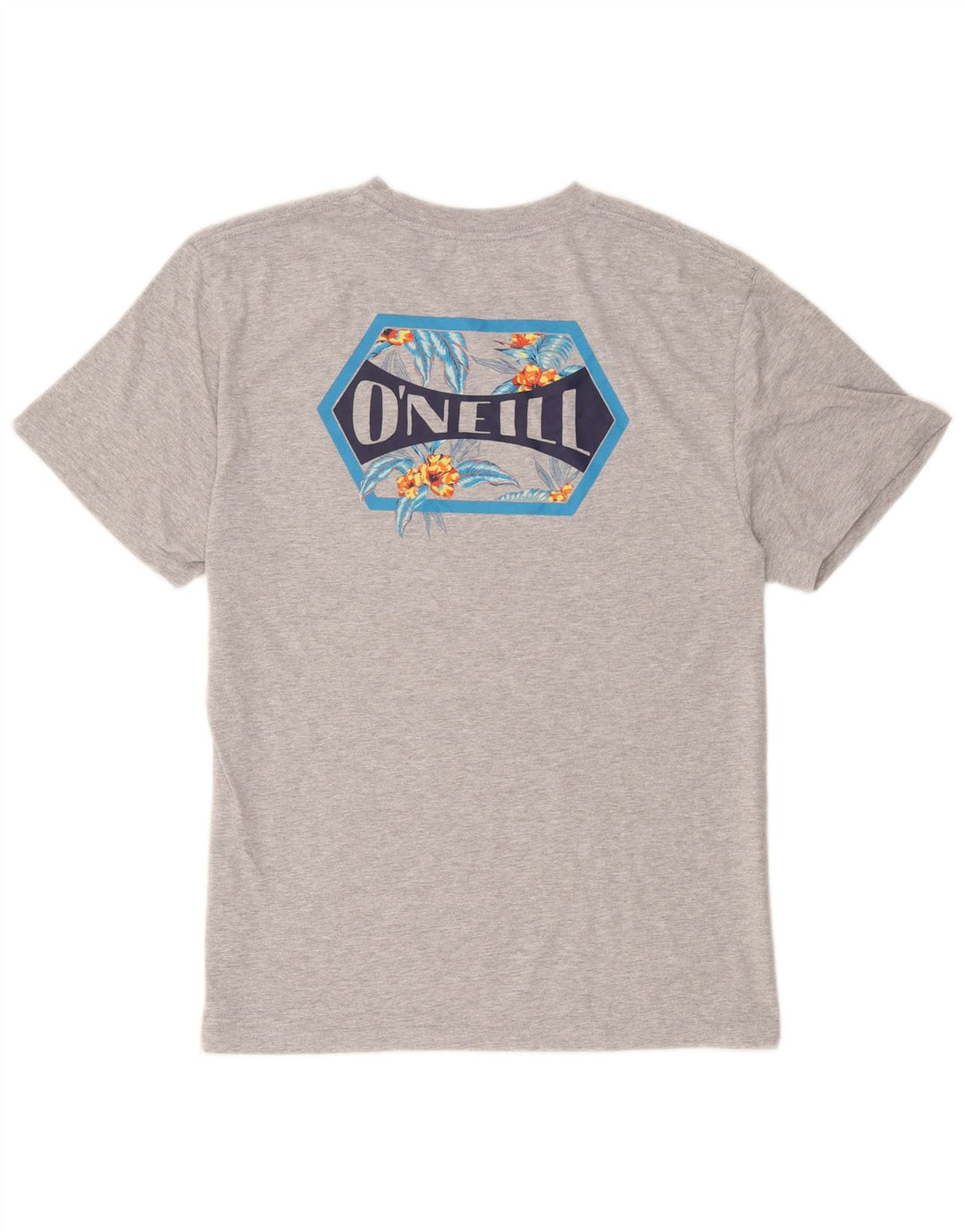 T-shirt grafica da uomo O'Neill Modern Fit Top grande in cotone grigio