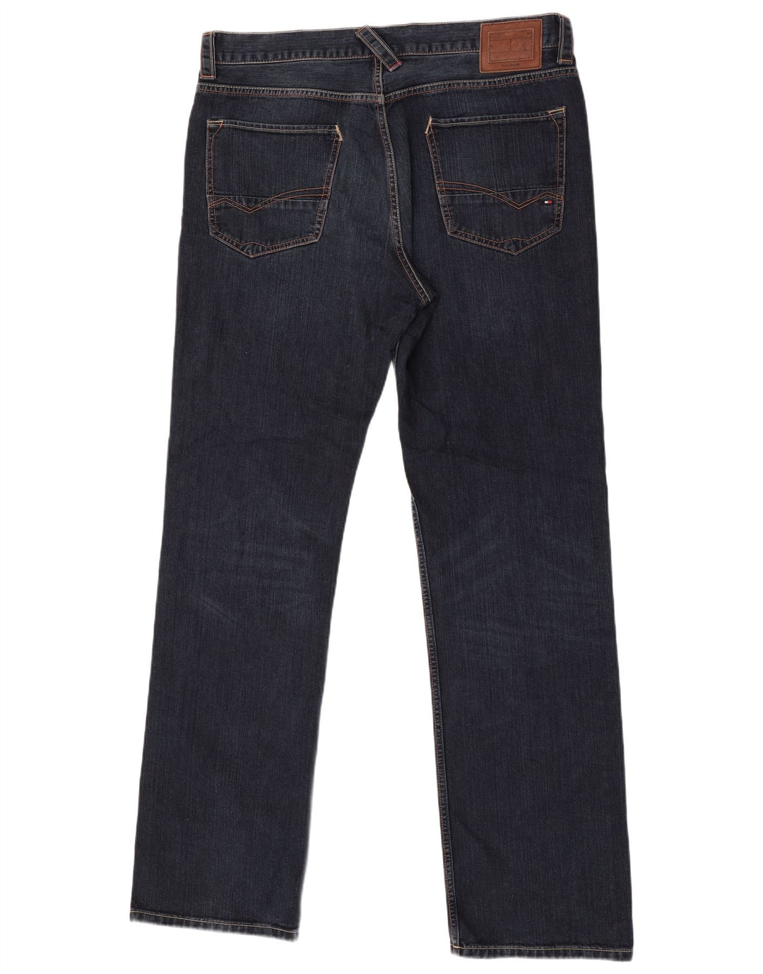Jeans dritti da uomo Tommy Hilfiger W38 L36 cotone blu navy