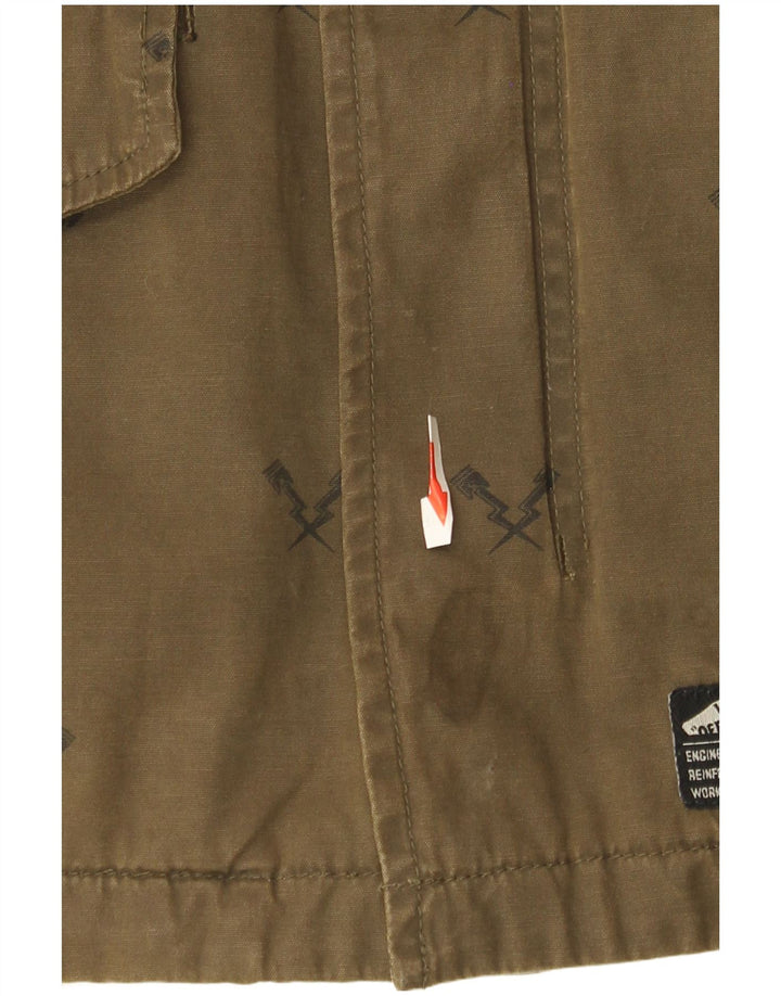 Giacca utility con cappuccio da uomo Vans UK 38 Medium Khaki geometrica