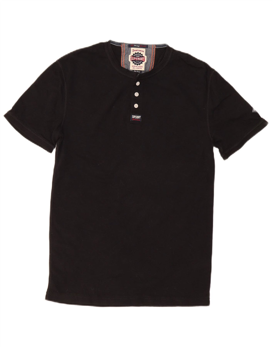 T-shirt da uomo Superdry Top grande in cotone nero