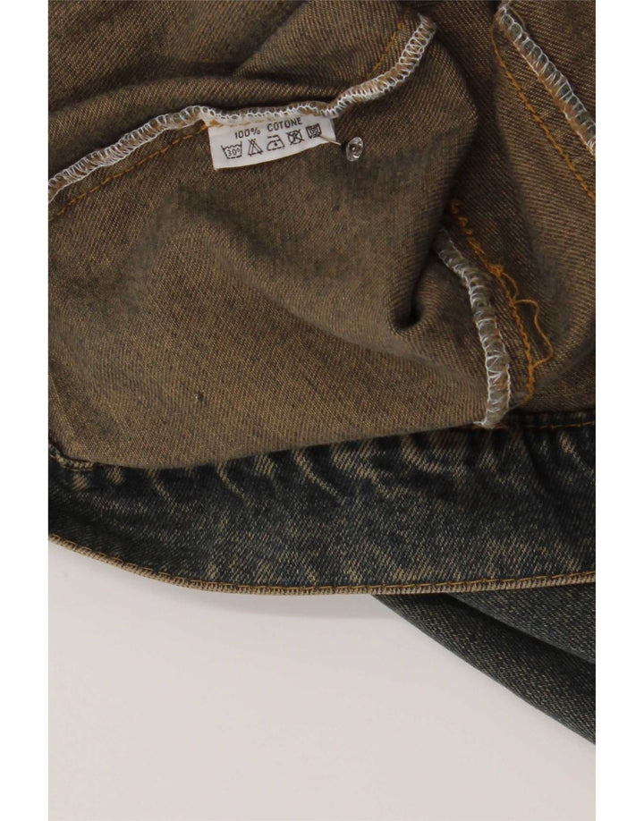 Giacca di jeans da donna vintage UK 16 grande cotone blu navy