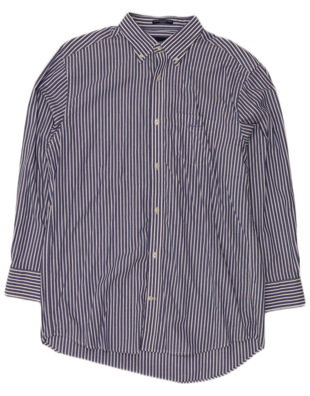 GANT Camicia da uomo vestibilità regolare taglia 41/42 16 1/2 grande cotone a righe blu