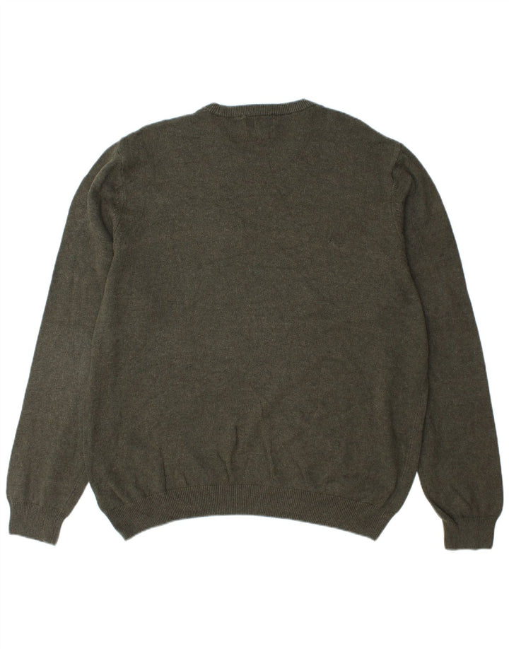 Maglione maglione girocollo da uomo Marks & Spencer XL cotone kaki