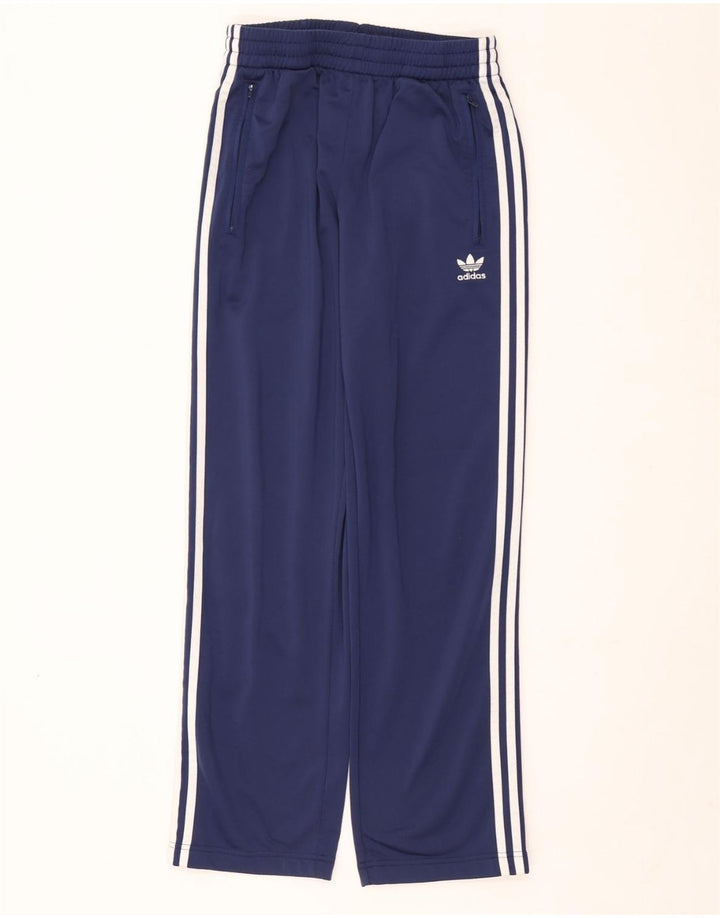 Pantaloni da tuta da uomo ADIDAS piccoli in poliestere blu navy