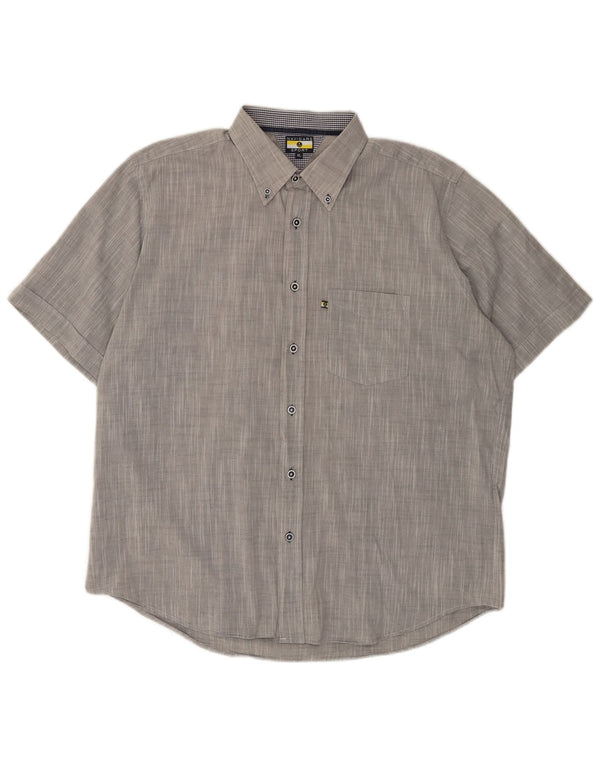 Camicia a maniche corte da uomo NAVIGARE XL grigia