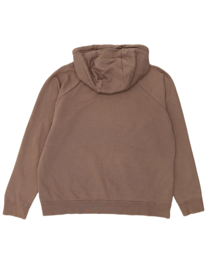 Felpa con cappuccio da uomo Nike Large in cotone marrone