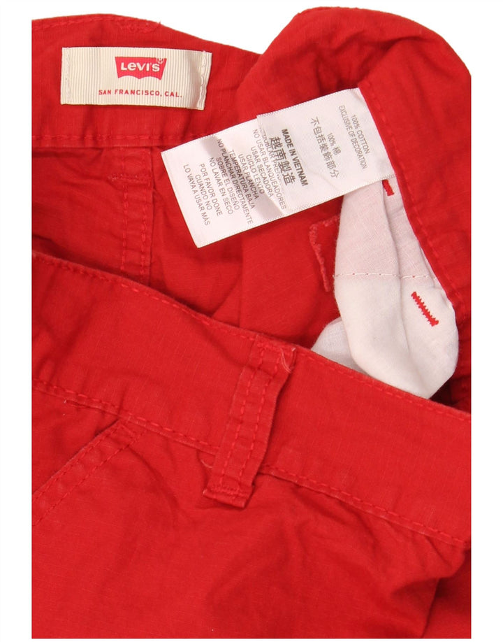 Pantaloncini cargo da uomo Levi's W30 in cotone rosso medio