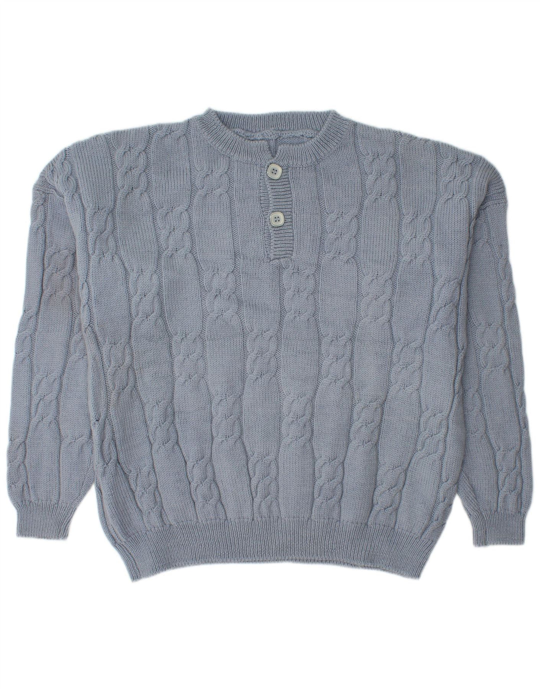 Maglione maglione girocollo da uomo vintage XL blu