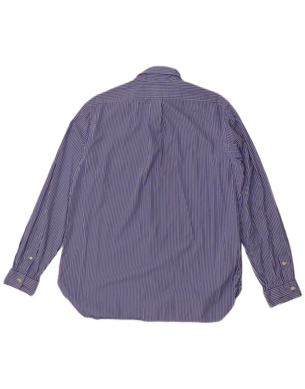Polo Ralph Lauren Camicia da uomo su misura taglia 17 43 XL Cotone gessato blu