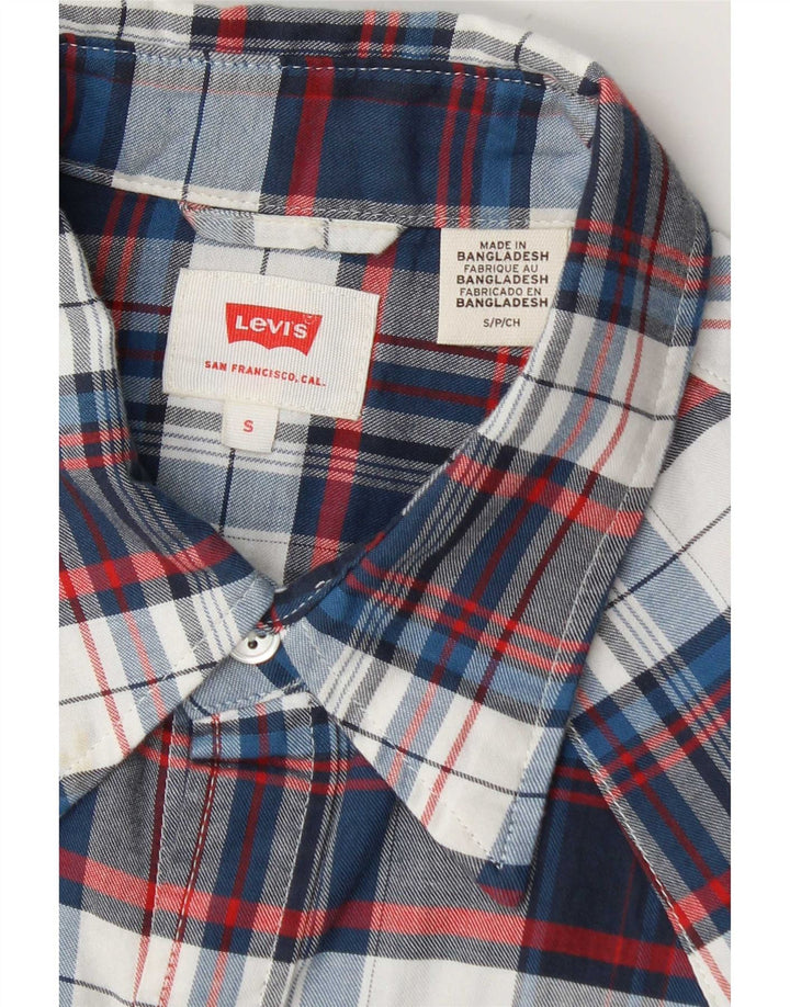 Camicia da uomo Levi's a quadri piccoli blu