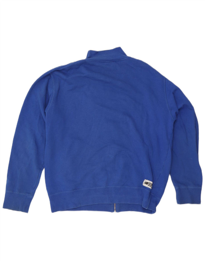 Giacca da ginnastica da uomo New Balance in cotone blu medio