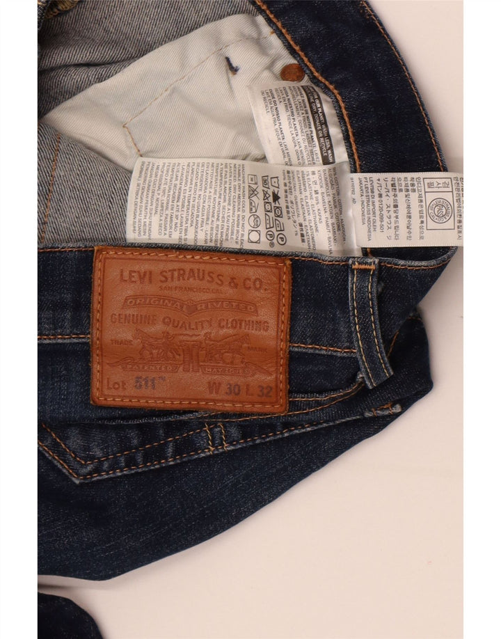 Levi's Uomo 511 Slim Jeans W30 L32 Blu Navy Cotone