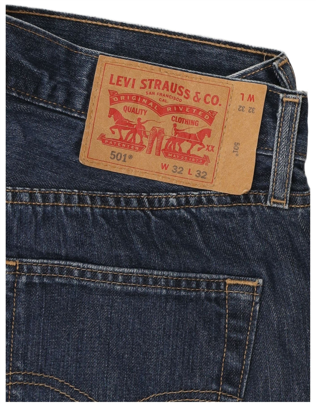 Levi's Uomo 501 Jeans dritti W32 L27 Cotone blu navy
