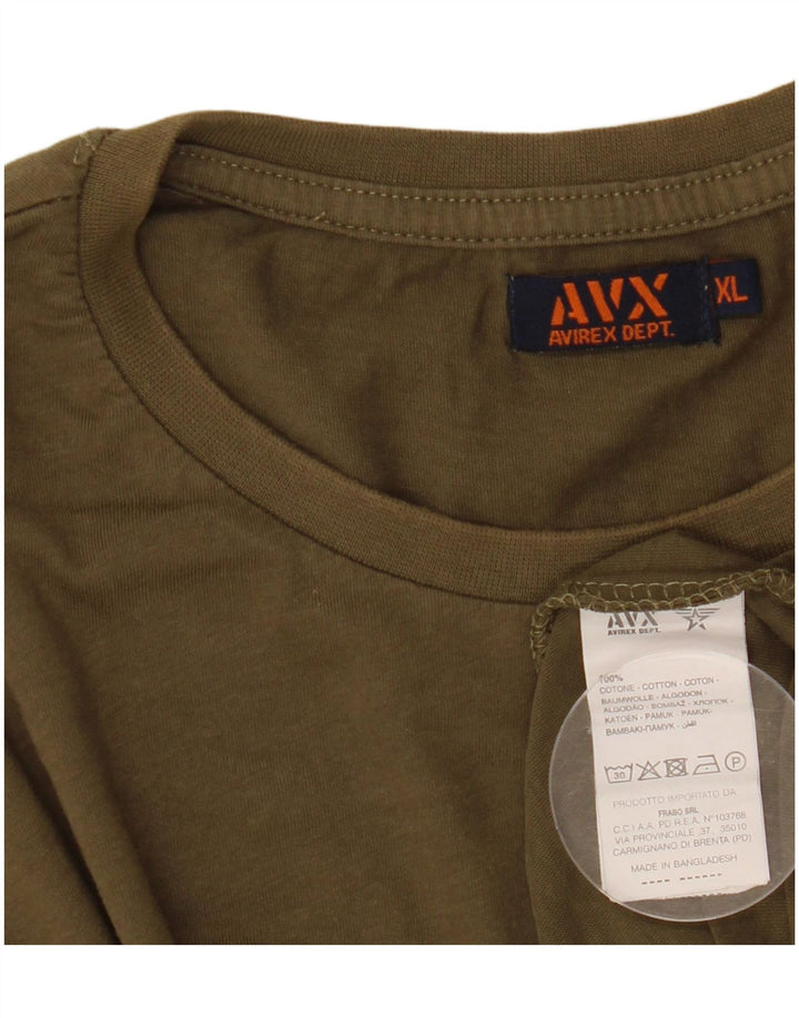T-shirt da uomo Avirex Top XL in cotone verde