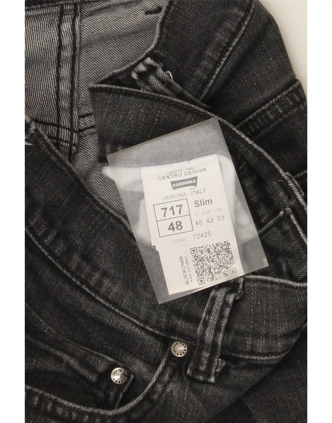 Jeans Carrera Uomo 717 Slim W33 L31 Cotone Grigio