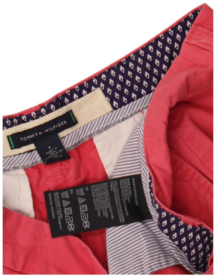 TOMMY HILFIGER Pantaloncini chino da donna US 4 Small W30 Cotone rosa