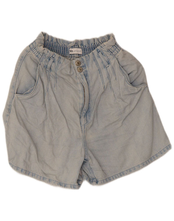 Pantaloncini di jeans da donna Zara EU 38 piccoli W28 cotone blu