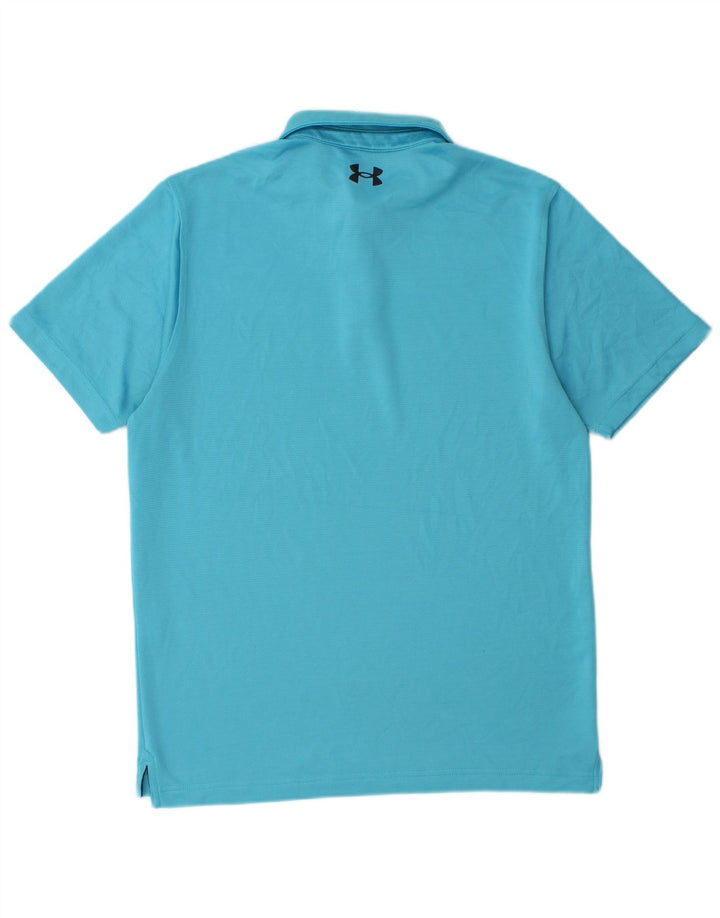 Polo da uomo dal taglio ampio UNDER ARMOUR in poliestere blu medio