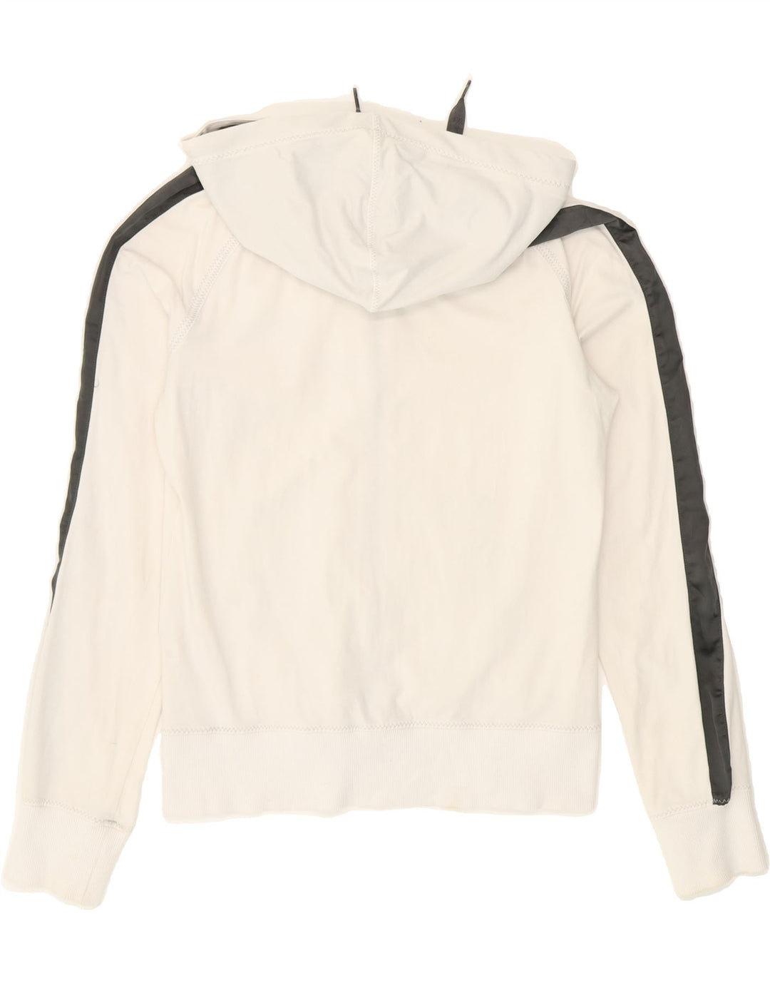 PUMA Womens Zip Hoodie Sweater UK 12 Medium  White Colourblock Vintage Puma and Second-Hand Puma from Messina Hembry 