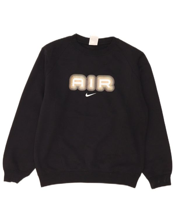 Felpa con grafica Nike Air da ragazzo, 12-13 anni, grande, in poliestere nero