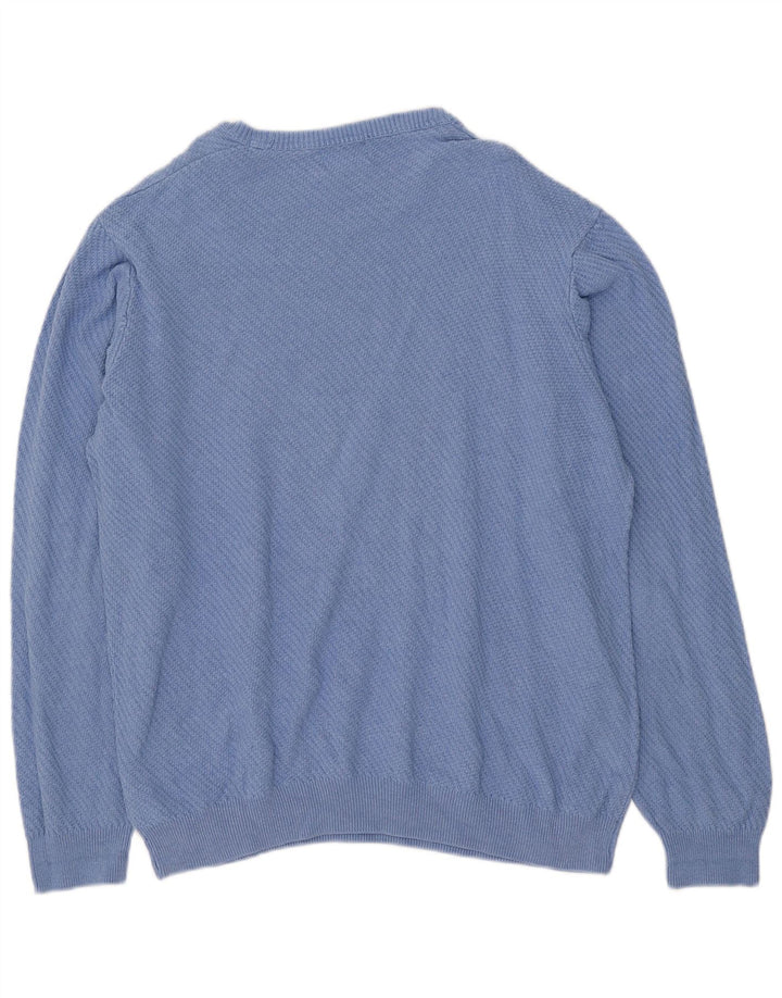 Maglione maglione con scollo a barca da uomo Marks & Spencer XL in cotone blu