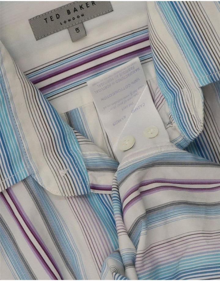 Ted Baker Camicia da uomo Taglia 5 XL Cotone a righe multicolore