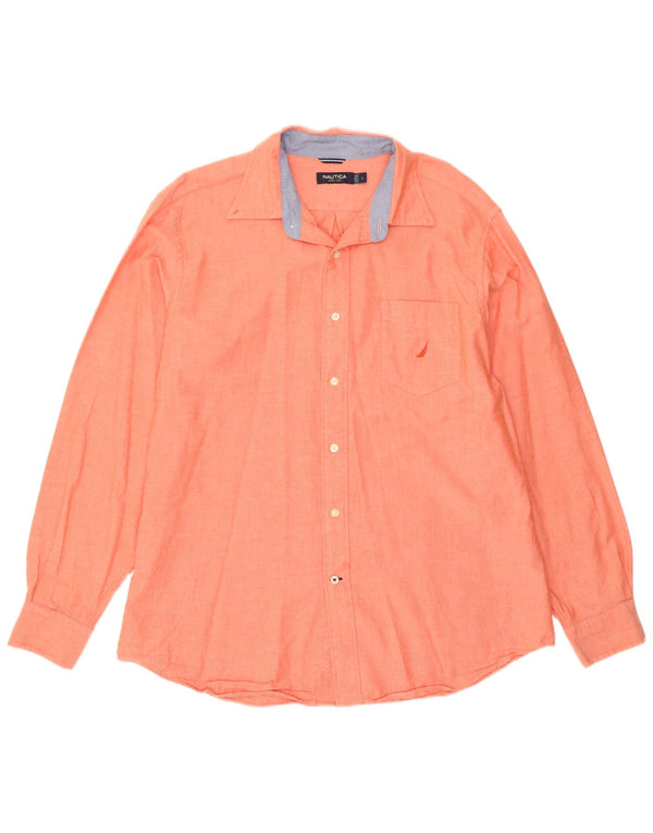 Camicia da uomo Nautica Large in cotone arancione