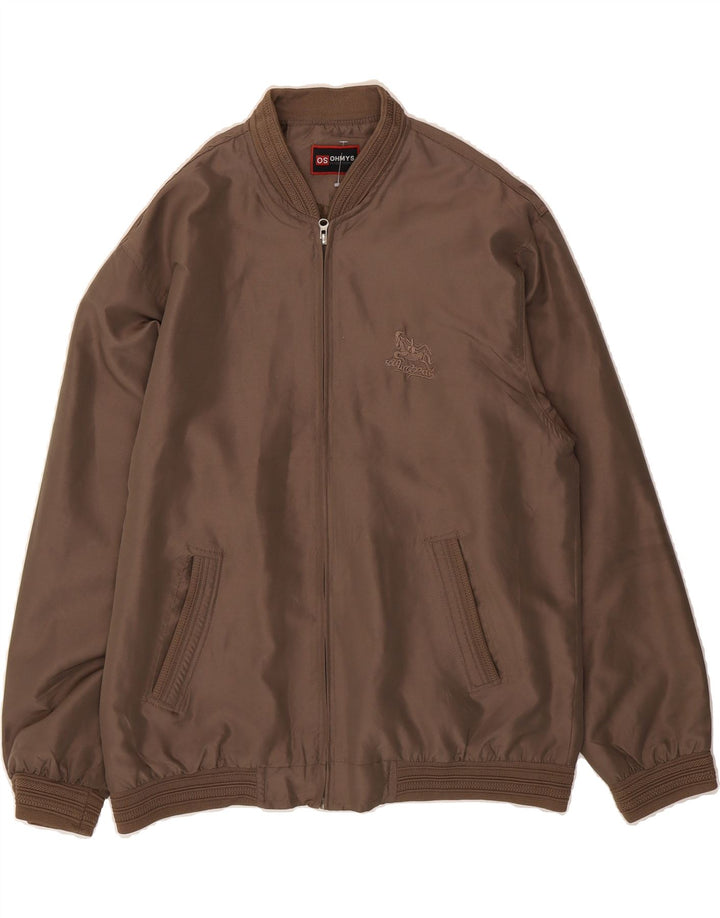 VINTAGE Mens Bomber Jacket UK 38 Medium Brown Cotton Vintage Vintage and Second-Hand Vintage from Messina Hembry 