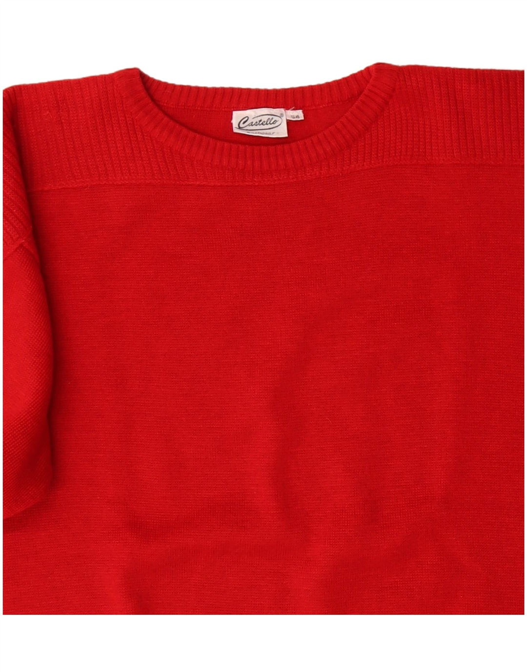 Maglione maglione girocollo da donna Castello IT 54 2XL rosso poliacrilico