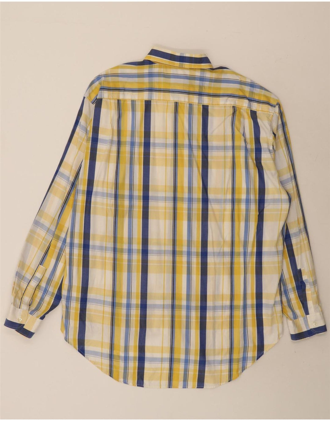 Camicia da uomo Stefanel a quadri grandi gialli in cotone