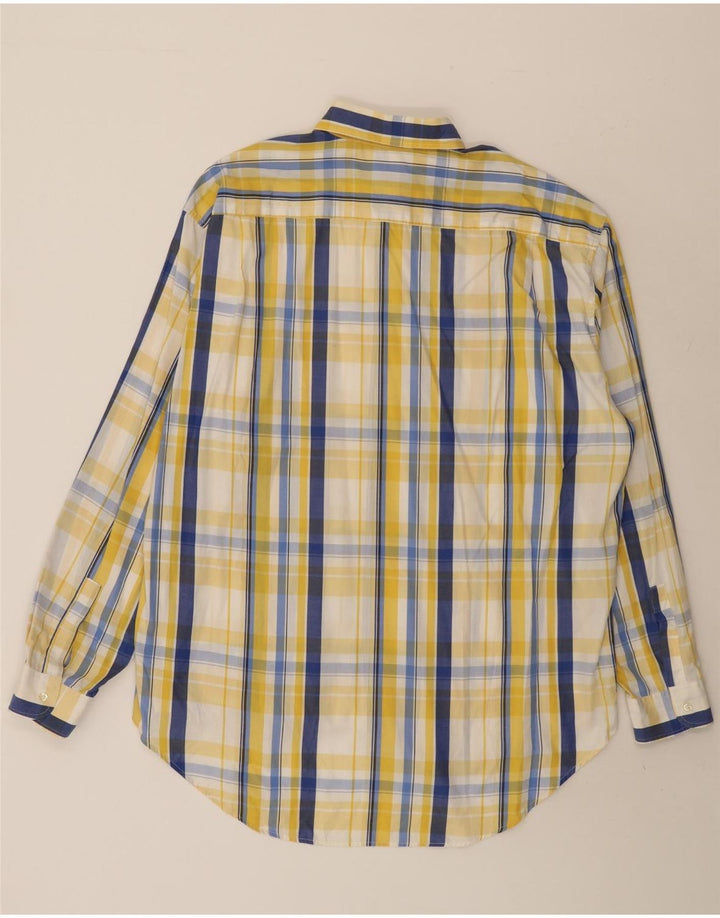 Camicia da uomo Stefanel a quadri grandi gialli in cotone