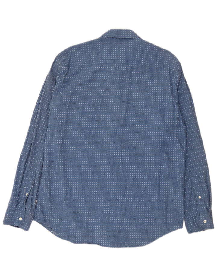 Camicia slim fit da uomo Timberland con motivo astratto XL in cotone blu