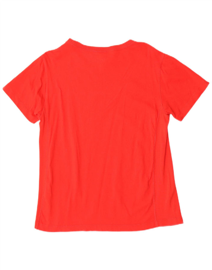 T-shirt grafica da donna Champion Top UK 14 cotone rosso medio