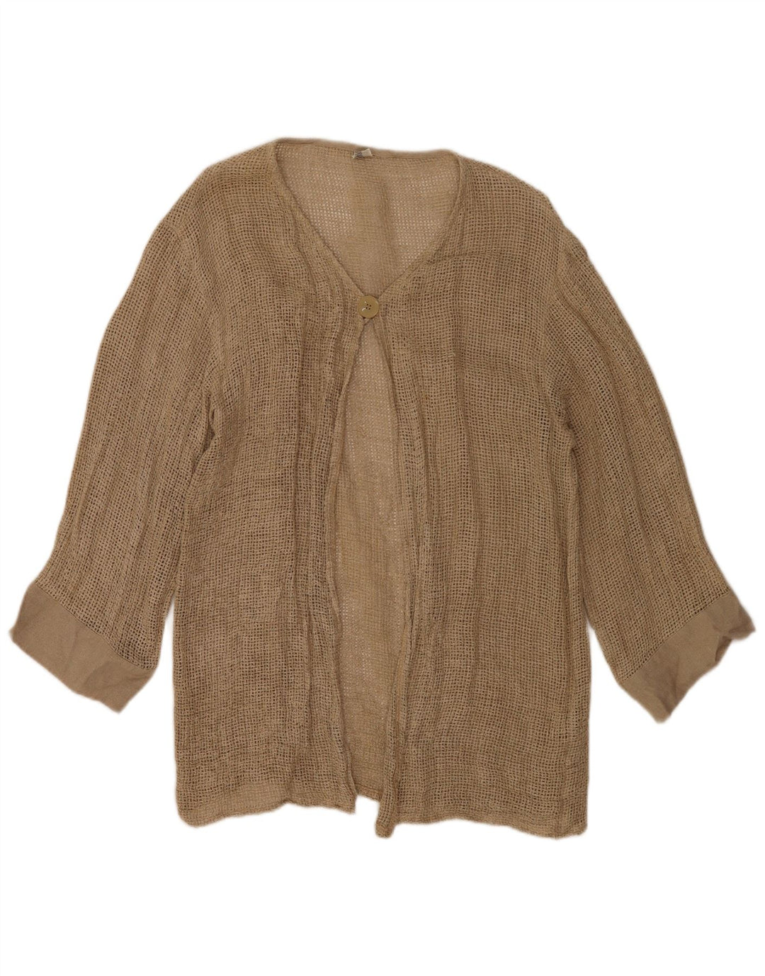 Set da donna vintage trasparente a 1 bottone, 2 pezzi, UK 12, beige medio