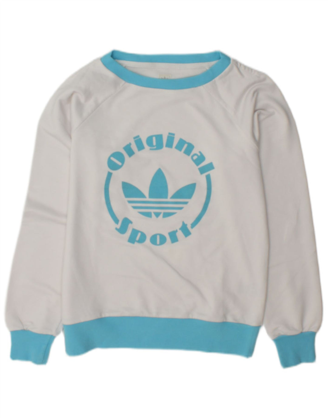 Felpa con Stampa da Donna Adidas IT 46 Large Bianca in Poliestere