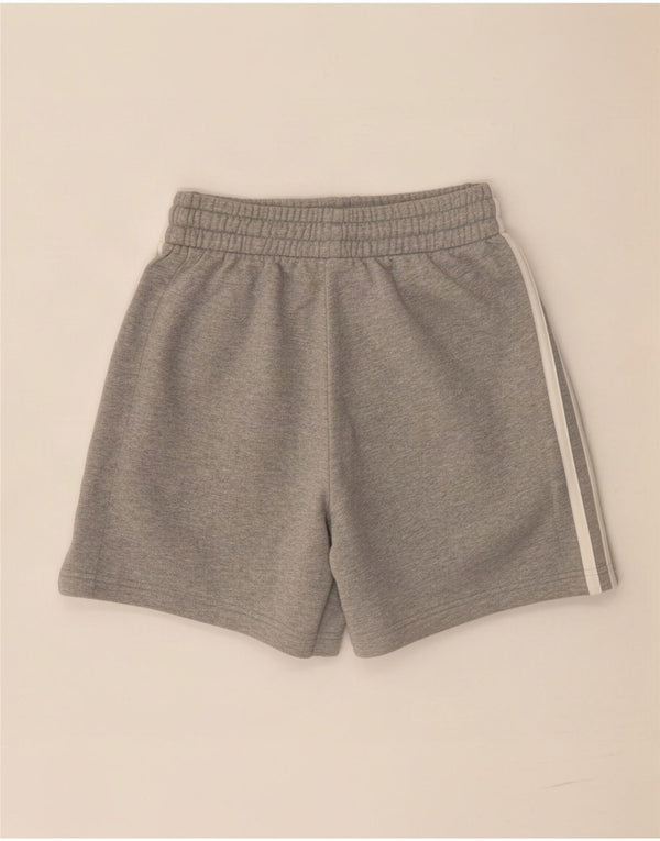 Pantaloncini sportivi Adidas da donna UK 4 XS in cotone chiazzato grigio