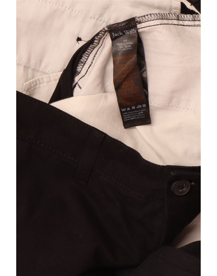 Pantaloni chino slim da uomo Jack Wills W34 L32 cotone nero