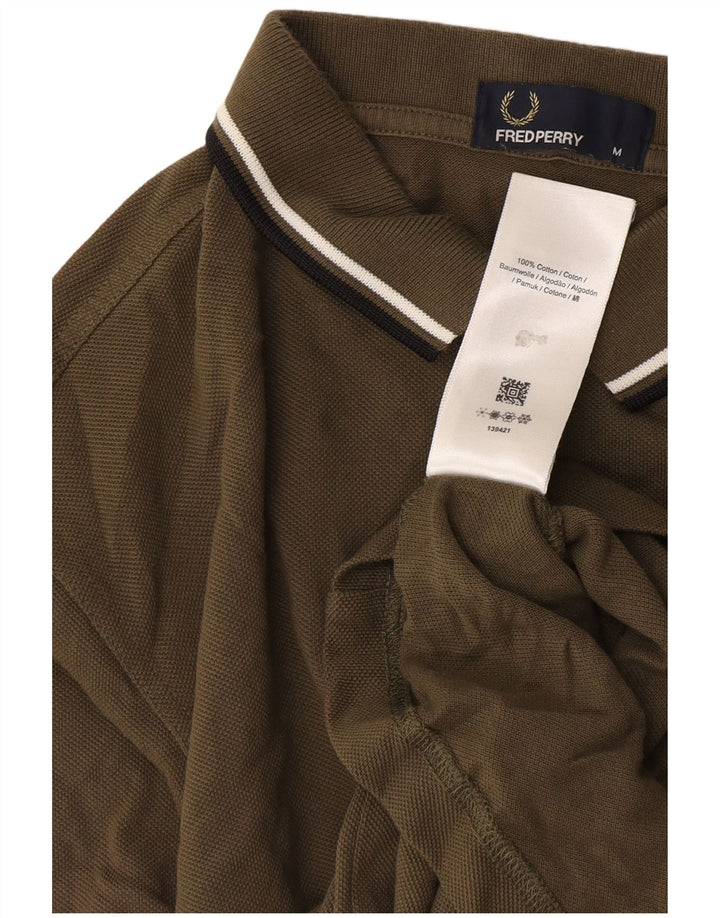Polo da uomo Fred Perry in cotone kaki medio