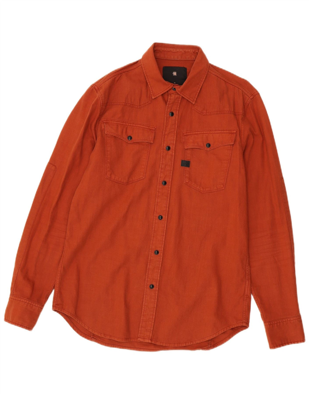 Camicia in denim da uomo G-Star in cotone arancione medio