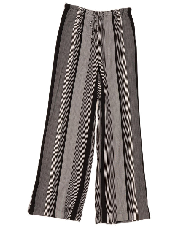 Pantaloni casual a gamba larga da donna Marks & Spencer W30 L32 a righe nere